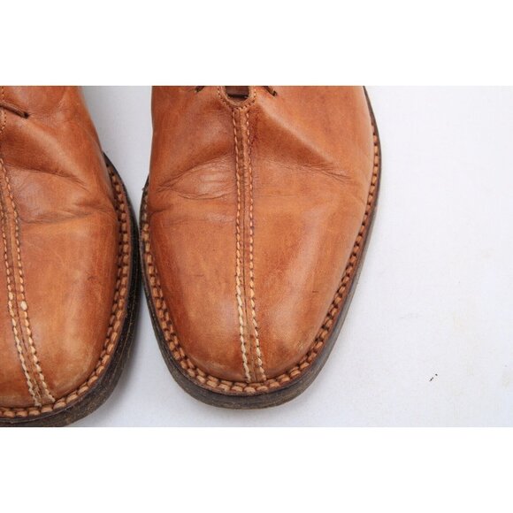 Lidfort for Barney's Mens Leather Lace Up Shoes Brown Tan Mens Sz 9 - Picture 5 of 16